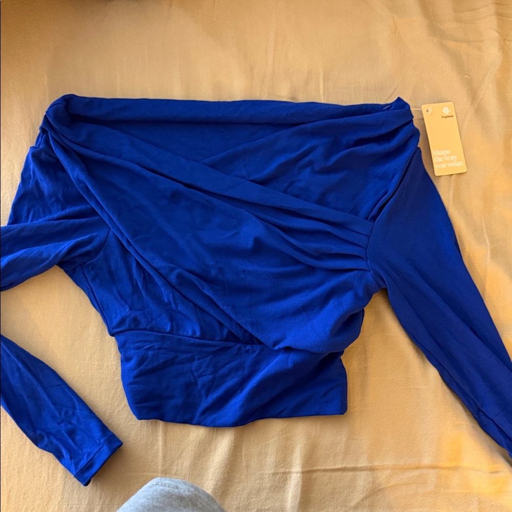 Elegant Blue Women's Crop Top